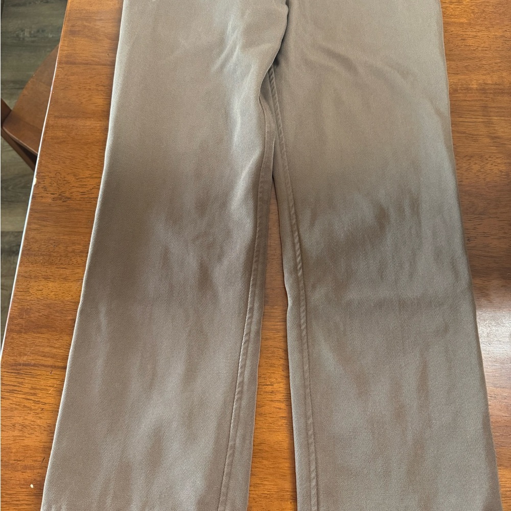 Jil Sander Taupe Trousers Virgin Wool Size 40 US 8